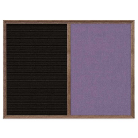 United Visual Products Enclosed Corkboard, 1 Door, 72"x36", 4" Fra, UV3425-BRONZE-BLACK UV3425-BRONZE-BLACK